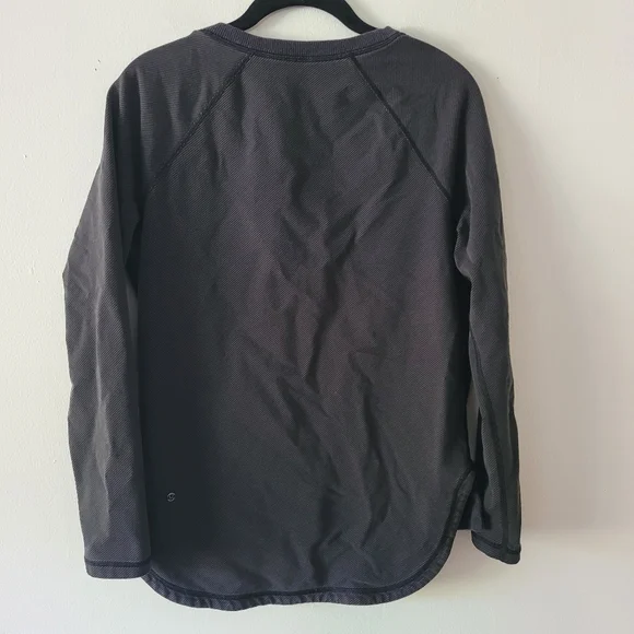 Lululemon After Asana Pullover Size 4 Telemark Print Black / Black Sweater - Picture 8 of 11